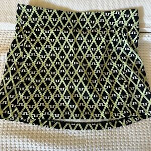 J.Lindeberg Patterned Navy and Green Skirt